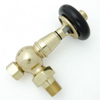 Amberley TRV Cast Iron Radiator Valve - Polished Brass